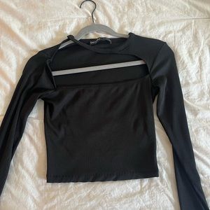 Berksha cut out black top.